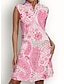 cheap Designer Collection-Women&#039;s Golf Dress Rose Red Sleeveless Paisley Ladies Golf Attire Clothes Outfits Wear Apparel