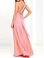 Χαμηλού Κόστους Πάρτι Φορέματα-Γυναικεία Φόρεμα χορού Φόρεμα για πάρτυ Με Κορδόνια Αμάνικο Διακοπές Παραλία Κομψό Μαύρο Ανθισμένο Ροζ Καλοκαίρι Άνοιξη
