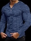cheap Men&#039;s Casual T-shirts-Men&#039;s T shirt Tee Henley Shirt Tee Top Long Sleeve Shirt Plain Henley Street Vacation Long Sleeve Clothing Apparel Fashion Designer Basic
