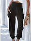 abordables Pantalones de mujer-Mujer Pantalones Tiro Alto Longitud total Morrón Oscuro Todas las Temporadas