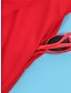 olcso Buliruhák-Női Báli ruha Party ruha piros ruha Fodrozott V-alakú Rövid ujjú Vakáció Elegáns Előírásos Fekete Fehér Nyár Tavasz