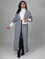 cheap Open Front Cardigan-Women&#039;s Cardigan Sweater Sexy Solid Color Chunky V Neck Knitted Drop Shoulder Long Sleeve Tunic Knit Home Daily Red Brown Black Fall Winter