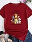 preiswerte T-Shirts für Damen-Damen T Shirt Hund Kurzarm Täglich Basic U-Ausschnitt Standard Baumwolle S