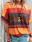 olcso Női pólók-Női Póló Színes Hétköznapi Nyomtatott Sárga Rövid ujjú Divat Kerek Nyár