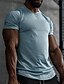 cheap Basic T shirts-Men's T Shirt Fitness Shirt Basketball Shirt Athletic Shirts Crew Neck Short Sleeve Vacation Sports &amp; Outdoor Going out Casual Daily Quick dry Sweat wicking Breathable Soft Plain Dark Blue Activewear