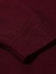 preiswerte Herrenpullover-Herren Pullover Strickpullover Gerippt Stricken Standard Strick Glatt Stehkragen Basic warm halten Freizeitskleidung Ausgehen Bekleidung Herbst Winter Wein Schwarz M L XL