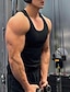 お買い得  ジム用タンクトップ-男性用 ジム用タンクトップ ランニングタンクトップ ワークアウト用タンクトップ メンズトップス クルーネック ノースリーブ バケーション スポーツ お出かけ カジュアル／普段着 速乾性 吸汗性 高通気性 ソフト 平織り イエロー アクティブウェア ポリエステル ファッション スポーツ