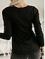 cheap Basic Women&#039;s Tops-Tunic Women&#039;s Black Khaki Casual Fashion V Neck Regular Fit S