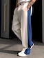 Χαμηλού Κόστους Φόρεμα Παντελόνι-Ανδρικά Παντελόνι επίσημο Παντελόνια Παντελόνι κοστούμι Κουρελού Μπροστινή τσέπη Ισιο πόδι Συνδυασμός Χρωμάτων Άνεση Επιχείρηση Καθημερινά Αργίες Μοντέρνα Κομψό &amp; Μοντέρνο Μαύρο Λευκό