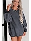 cheap Basic Women&#039;s Tops-Hoodie Women&#039;s Black Pink Blue Solid Colored Sexy Sports &amp; Outdoor Daily Active Sports Streetwear Round Neck Regular Fit S