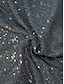 billige almindelige kjoler-Dame Paillet kjole Mini kjole Pailletter Stævnemøde Gade Sexet Halterhals Uden ærmer Sort Rosa Farve
