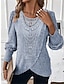 cheap Basic Women&#039;s Tops-Women&#039;s Shirt Lace Shirt Blouse Plain Casual Lace Pink Long Sleeve Fashion Round Neck Spring