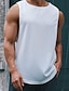 cheap Men&#039;s Active Tees &amp; Tanks-Men&#039;s GYM Tank Fitness Tank Basketball Shirt Men Tops Tank Crew Neck Sleeveless Sports &amp; Outdoor Vacation Going out Casual Daily Gym Quick dry Breathable Soft Plain Black White Activewear Fashion