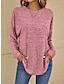 cheap Sweaters-Women&#039;s Pullover Sweater Jumper Crew Neck Ribbed Knit Polyester Oversized Spring Fall Outdoor Valentine&#039;s Day Daily Stylish Casual Soft Long Sleeve Solid Color Black Pink Royal Blue S M L