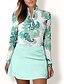 cheap Designer Collection-Women&#039;s Golf Polo Shirt Mint Green Long Sleeve Top Paisley Ladies Golf Attire Clothes Outfits Wear Apparel