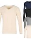 economico maglione pullover da uomo-Per uomo Pullover Maglione Maglione in maglia a trecce A coste Maglia Lavorato a maglia Liscio A V Tenere al caldo Informale Da tutti i giorni Da mare Abbigliamento Autunno inverno caramello Nero M L