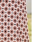 economico abito casual stampato-maxi abito geometrico in raso con collo gioiello