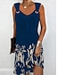 Χαμηλού Κόστους Print Φορέματα-Γυναικεία Καθημερινό φόρεμα Σλιπ Φόρεμα Φλοράλ Με σούρα Τιράντες Μίνι φόρεμα Κομψό Σέξι Ημερομηνία Αμάνικο Καλοκαίρι Άνοιξη