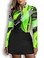 olcso Női golfruházat-Női POLO trikó Zöld Hosszú ujj Napvédő Felsők Pöttyös Ősz Tél Női golffelszerelések ruhák ruhák, ruházat
