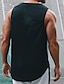 cheap Men&#039;s Active Tees &amp; Tanks-Men&#039;s GYM Tank Fitness Tank Basketball Shirt Men Tops Tank Crew Neck Sleeveless Sports &amp; Outdoor Vacation Going out Casual Daily Gym Quick dry Breathable Soft Plain Black White Activewear Fashion