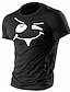billiga Mäns grafiska t -shirt-roligt ansikte tryckt grafisk bomull t-shirt för män sport klassisk skjorta kortärmad bekväm t-shirt sport utomhus semester sommar modedesigner kläder