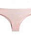 cheap Panties-Women&#039;s Invisible Seamless Underwear Ice Silk Yoga Half Back Coverage Panties Pure Color Basic Panties