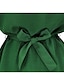 abordables Tops Basiques pour femmes-Chemise Lin Chemise Chemisier Femme Vin bleu marine Vert Couleur unie Lacet Plein Air du quotidien Mode Col Rond Coton Lin Standard M