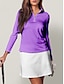 economico Abbigliamento da golf femminile-Per donna POLO Nero Bianco Blu Manica lunga Protezione solare Superiore Autunno Inverno Abbigliamento da golf da donna Abbigliamento Abiti Abbigliamento