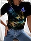 cheap Women&#039;s T-shirts-Women&#039;s T shirt Tee Animal Daily Weekend Print Black Short Sleeve Fashion Crew Neck Summer