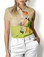 baratos Roupas de golfe feminino-Mulheres Camisa polo de caminhada Azul Manga Curta Proteção Solar Blusas Roupas femininas de golfe, roupas, roupas, roupas