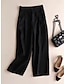 cheap Women&#039;s Pants-Women&#039;s Pants Trousers Cotton And Linen Side Pockets Ankle-Length Black Spring &amp;  Fall
