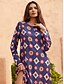 abordables robe décontractée imprimée-robe décontractée à col rond et imprimé floral