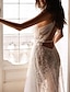 billiga Brudklänningar-Liten vit klänning Boho Bröllopsklänningar Åtsmitande Camisole Ärmlös Hovsläp Spets Brudklänningar Med Bård Broderad 2024