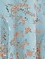 cheap Mini Skirt-Women&#039;s Skirt A Line Swing Mini High Waist Skirts Ruffle Drawstring Print Floral Daily Holiday Summer Polyester Fashion Bohemian Casual Pink Blue