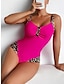 cheap One-piece swimsuits-Women&#039;s Swimwear One Piece Swimsuit Patchwork Leopard Stylish Bathing Suits