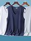 ieftine Tricouri de Sală-Bărbați Bluză Vest Top Sub Cămașă Simplu În V Stradă Vacanță Fără manșon Îmbrăcăminte Modă Designer De Bază