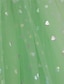baratos Saias midi-Mulheres Saia Tutu Médio Cintura Alta Saias Sparkle Tulle Multi Camadas Cor Sólida Rua Encontro Verão Fibra Sintética Tule Moda Casual Verde
