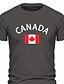 preiswerte Herren -Grafik -T -Shirt-Herren Kanada-Flagge Kurzarm Grafik T-Shirt