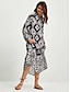 Χαμηλού Κόστους print casual φόρεμα-boho αφηρημένο μάξι φόρεμα με animal print