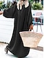 olcso sima ruhák-Női hétköznapi ruha Hosszú ruha Maxi ruha Kollázs Vakáció Csehország Utcai sikk V-alakú Hosszú ujj Fekete Rubin Kávé Szín