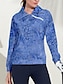 abordables Vêtements de golf pour femmes-Femme Sweat à capuche Bleu manche longue Chaud Top Automne Hiver Vêtements de golf pour femmes, tenues, vêtements