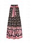 cheap Maxi Skirts-Women&#039;s Skirt A Line Swing Maxi High Waist Skirts Print Floral Holiday Vacation Summer Polyester Casual Boho Black White Red