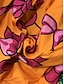 abordables Vestidos estampados-Mujer Vestido informal Floral Bolsillo Estampado Escote en Pico vestido largo vestido largo Boho Vacaciones Manga Larga Verano Primavera