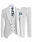 billige Dresser-svart hvit elfenben bryllupsdress for menn ensfargede 3 deler pluss størrelse standard passform enkeltspent enknapps 2024
