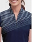 baratos Roupas de golfe feminino-Mulheres Camisa polo de caminhada Azul Marinho Escuro Manga Curta Proteção Solar Blusas Roupas femininas de golfe, roupas, roupas, roupas