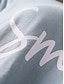 abordables Pijamas para mujeres-Mujer Pijamas Conjuntos Letra Moda Confort Hogar Diario Cama Algodón Transpirable Cuello Barco Manga Larga Camiseta Pantalón Almohadillas para el pecho Verano Primavera Negro Rosa