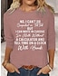 preiswerte T-Shirts für Damen-Damen T Shirt Buchstabe Täglich Wochenende Bedruckt Schwarz Langarm Modisch Rundhalsausschnitt Frühling &amp; Herbst