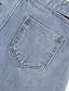 tanie Spódnice mini-Damskie Spódnica Bodycon Mini Wysoka talia Spódnice Kieszeń Solidne kolory Ulica Randka Lato Jeans Moda Codzienny Niebieski