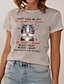 Χαμηλού Κόστους Γυναικεία T-Shirts-Γυναικεία Μπλουζάκι 100% Βαμβάκι Γάτα Γράμμα Στάμπα Καθημερινά Σαββατοκύριακο Μοντέρνα Αστείος Κοντομάνικο Στρογγυλή Ψηλή Λαιμόκοψη Λευκό Καλοκαίρι