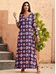 abordables robe décontractée imprimée-robe décontractée à col rond et imprimé floral